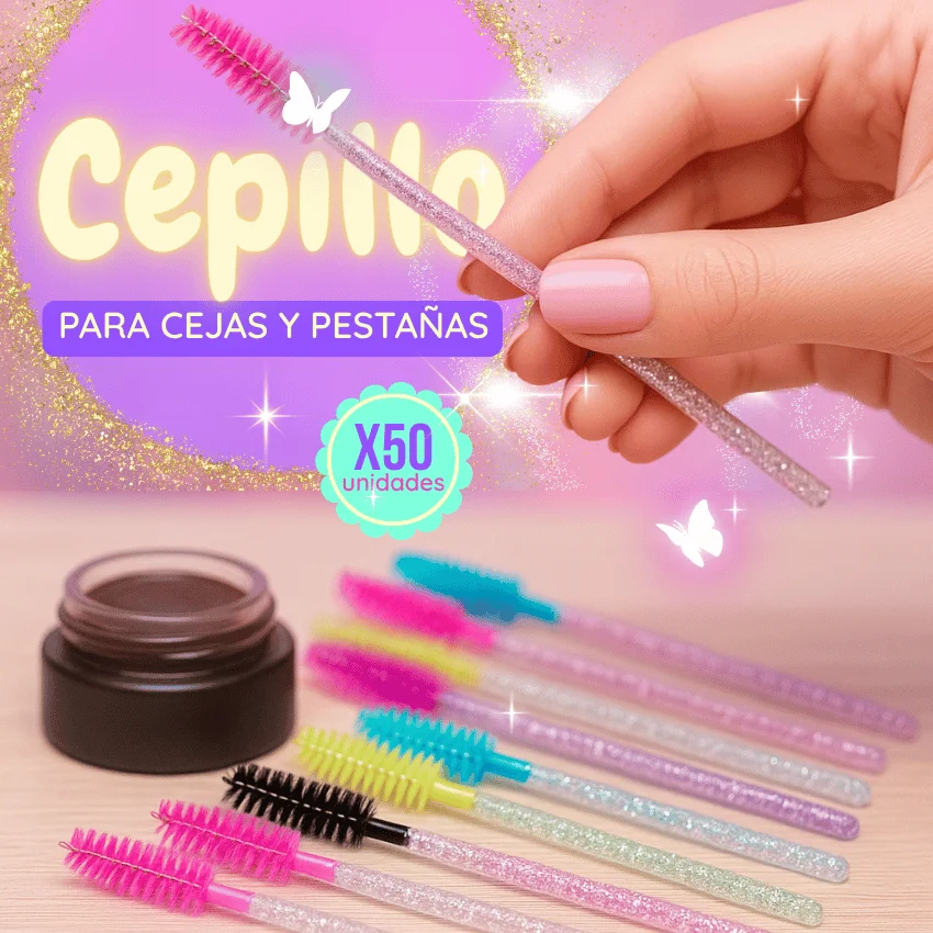 Cepillo para cejas y pestañas x 50 unidades