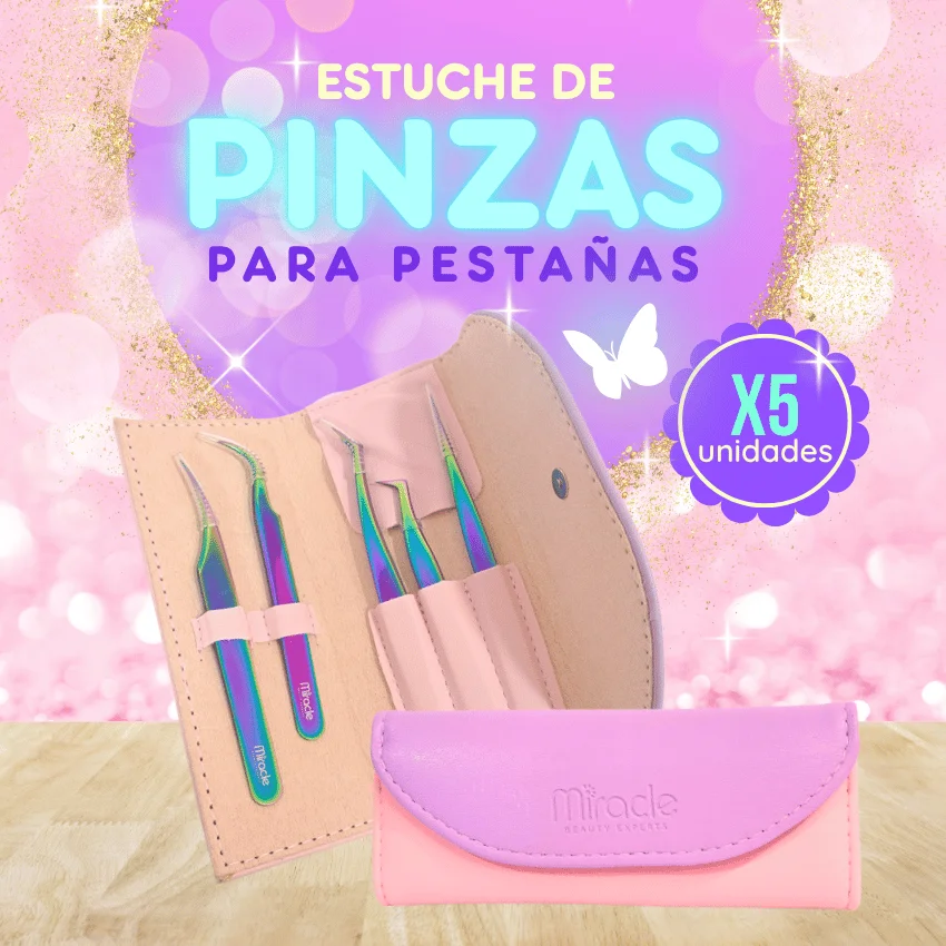 Estuche Pinzas para Pestañas X5