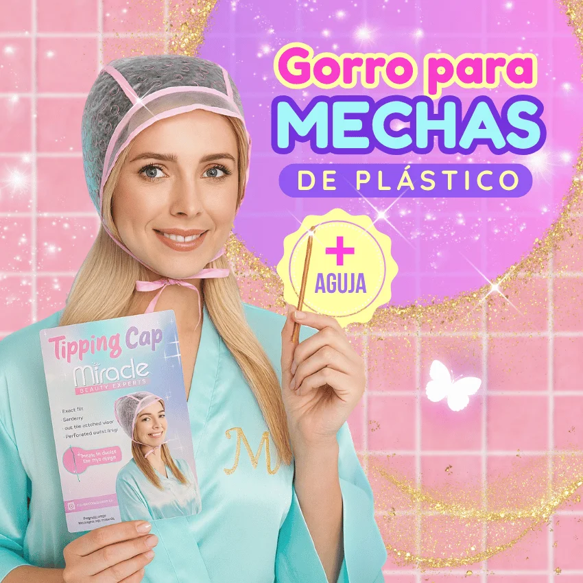 Gorro Mechas Plástico + Aguja