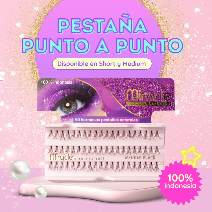 Pestaña Punto a Punto Miracle. 100% indonesia