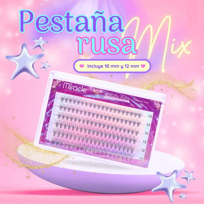 Pestaña Volumen Ruso Mix - 10P