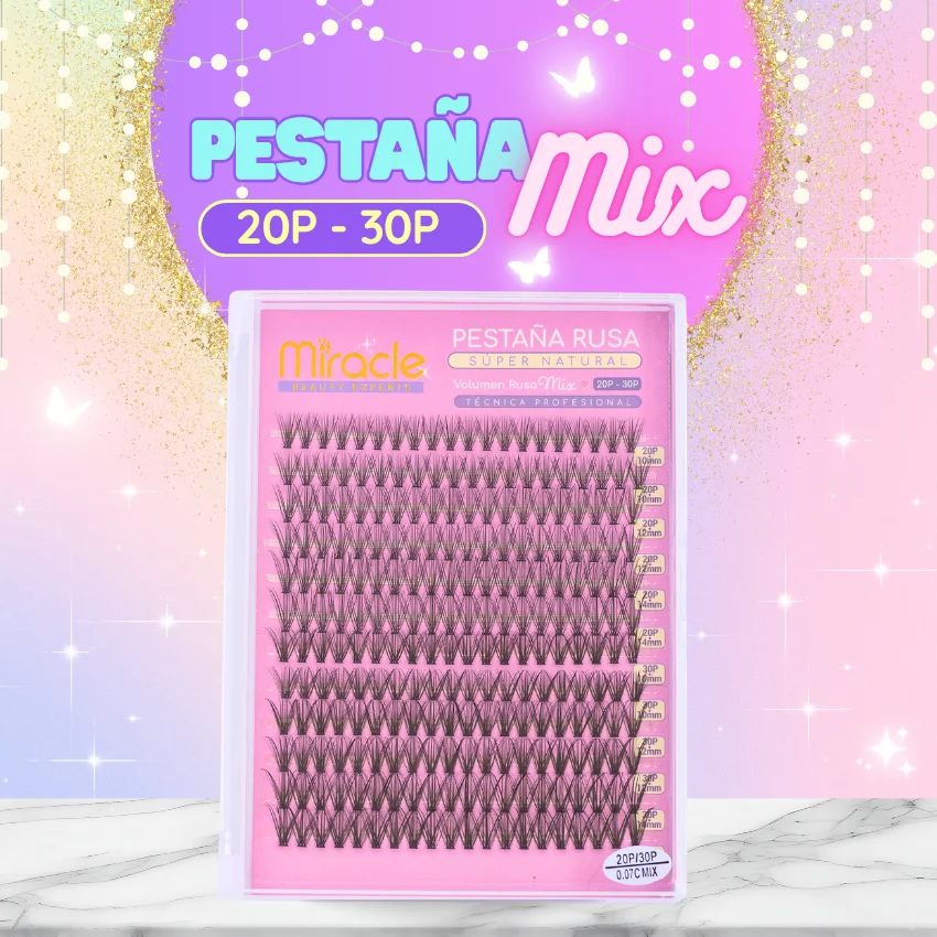 Pestaña Volumen Ruso Mix - 20P y 30P