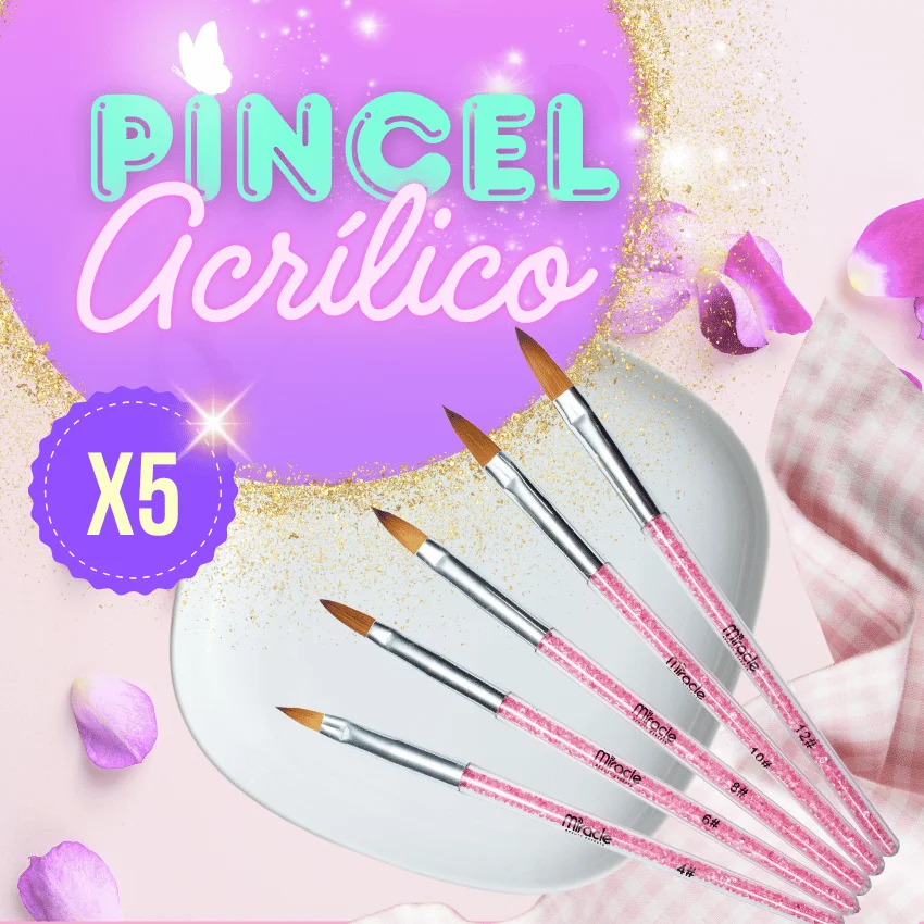 Pincel Acrílico Piedra X5