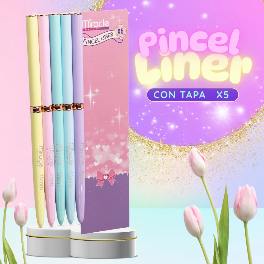 Pincel Liner Tapa x5