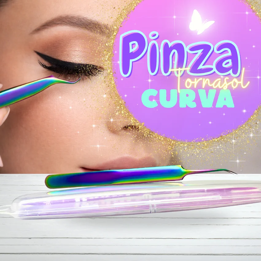 Pinza para Pestañas Curva Tornasol