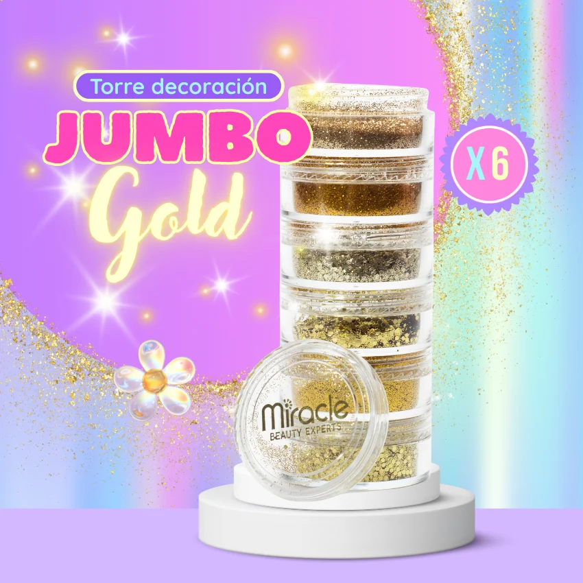 Torre Decoración Jumbo Gold x6