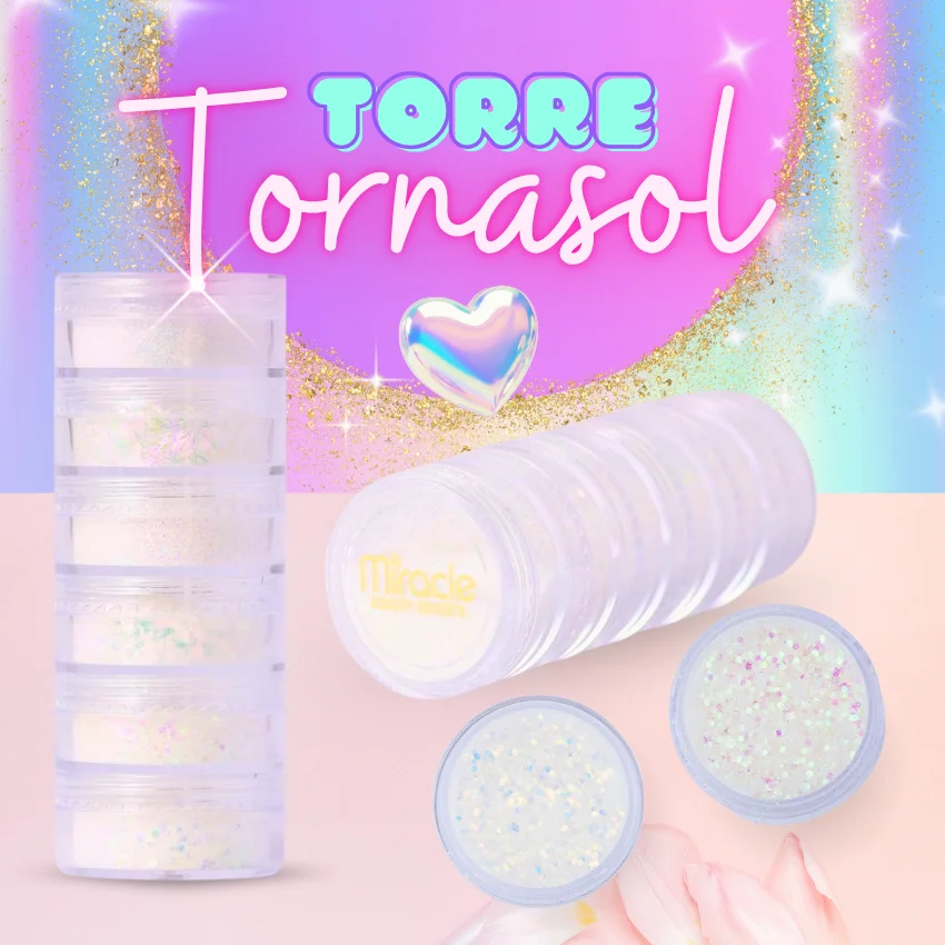 Torre Decoración Jumbo Tornasol x6