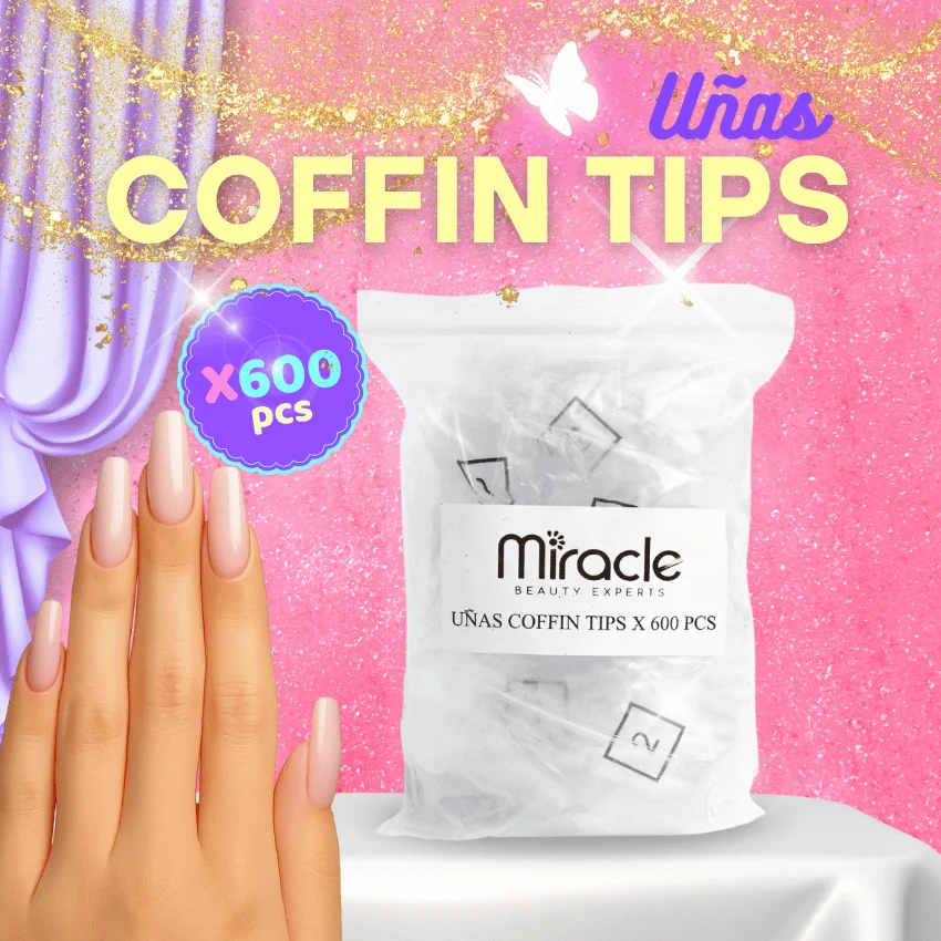 Uñas Coffin Tips x 600