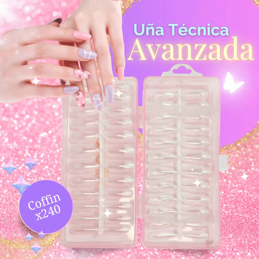 Uñas Técnica Avanzada Press Coffin x 240